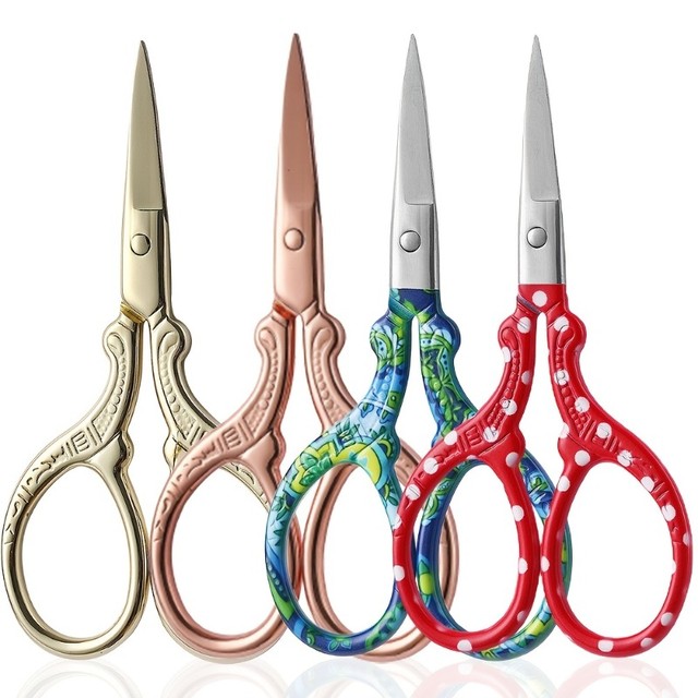Portable Multifunctional Stainless Steel Curved and Rounded Pattern Scissors  for Facial Embroidery Sewing Craft and Everyday Use - AliExpress